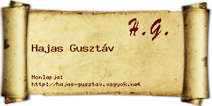 Hajas Gusztáv névjegykártya